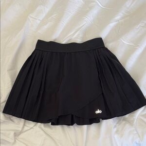 ALO Yoga Black Pleated Women's Skirt